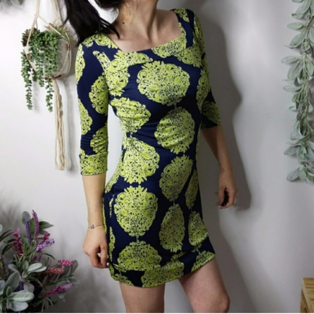 LILLY PULITZER Newport dress silk jersey damask525